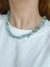 Colar gargantilha cascalho larimar 45cm - Tranquilidade