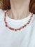 Colar gargantilha cascalho ágata cornalina 45cm - Coragem e realizações