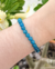 Pulseira apatita azul esfera 6mm alta qualidade