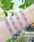 Pulseira de lepidolita com turmalina rosa “pedra unicórnio” - raro
