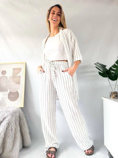 Palazo touluse (lino rayado) - tienda online