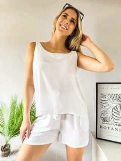Musculosa Alessia (lino con spandex)