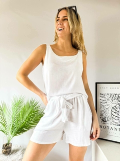 Imagen de short mijal (lino con spandex)
