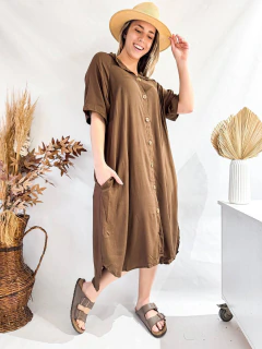 vestido camisero lino spandex en internet