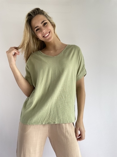 blusa nurit (lino con spandex ) - comprar online
