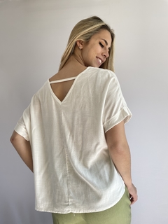 Imagen de blusa nurit (lino con spandex )