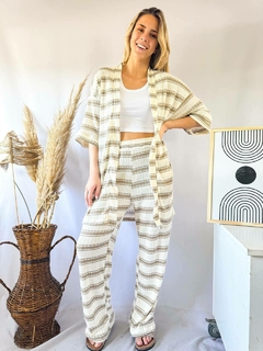 kimono croshet rayado