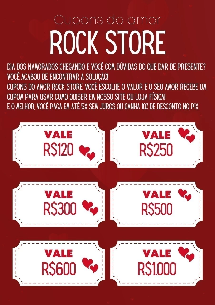 Cupom do amor R$500