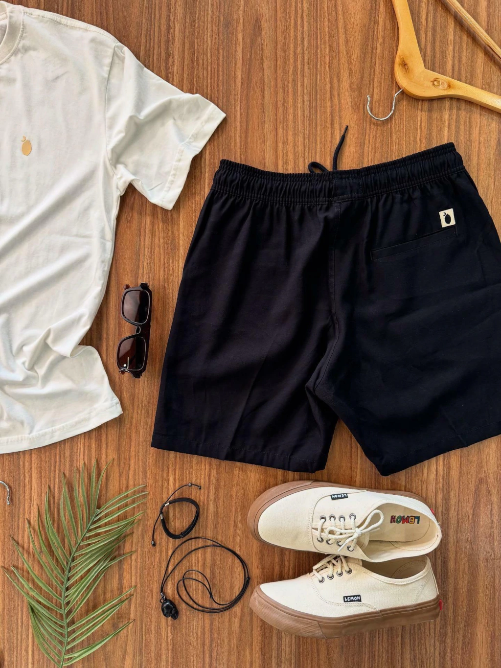 Short Alfaiataria Preto