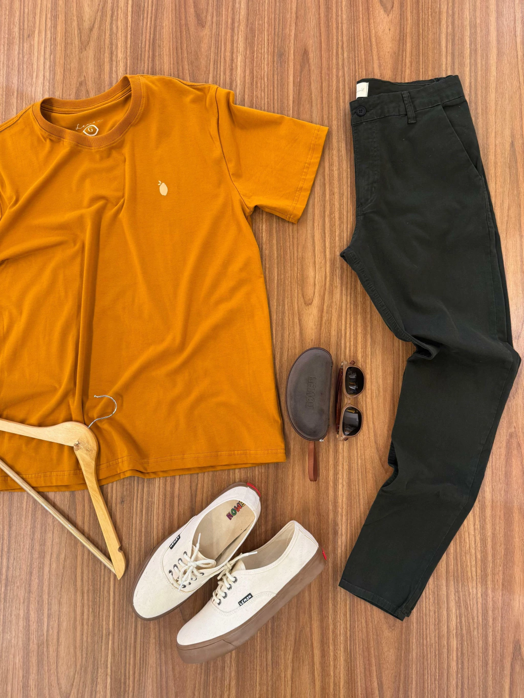 Calça Chino com elastano Lemon Brasil Verde Militar