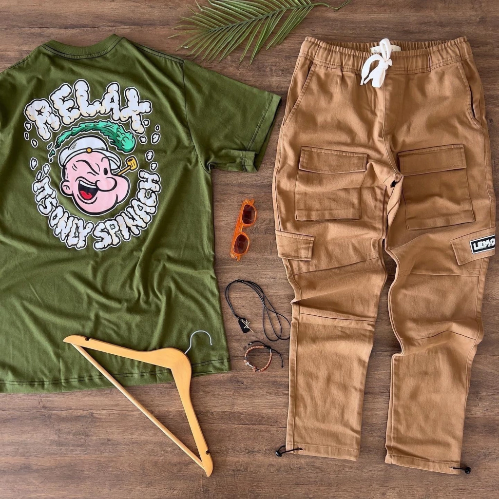 calça cargo Lemon Street marrom