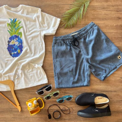 T-shirt Lemon abacaxi azul na internet
