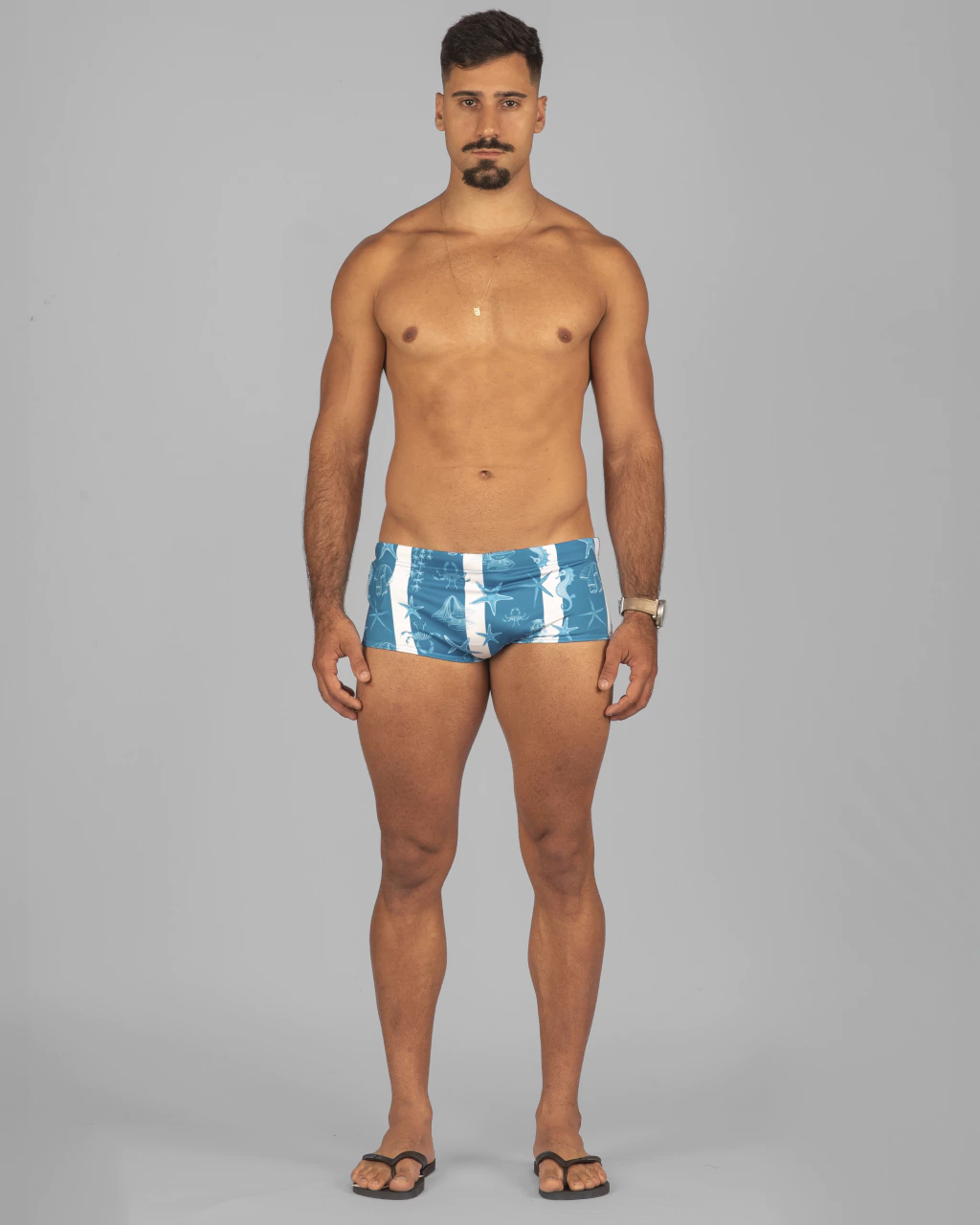 Sunga de praia Lemon praia listras