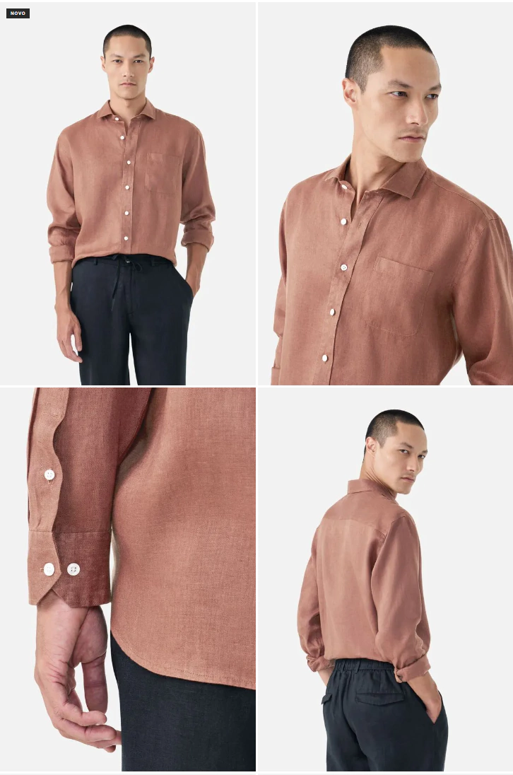 Camisa Puro Linho Oficina canela