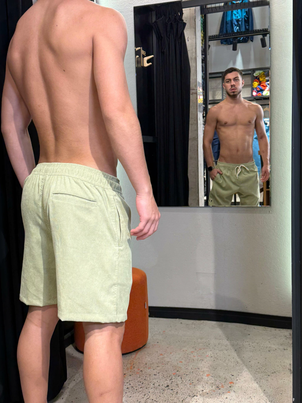 Short veludo Lemon verde menta