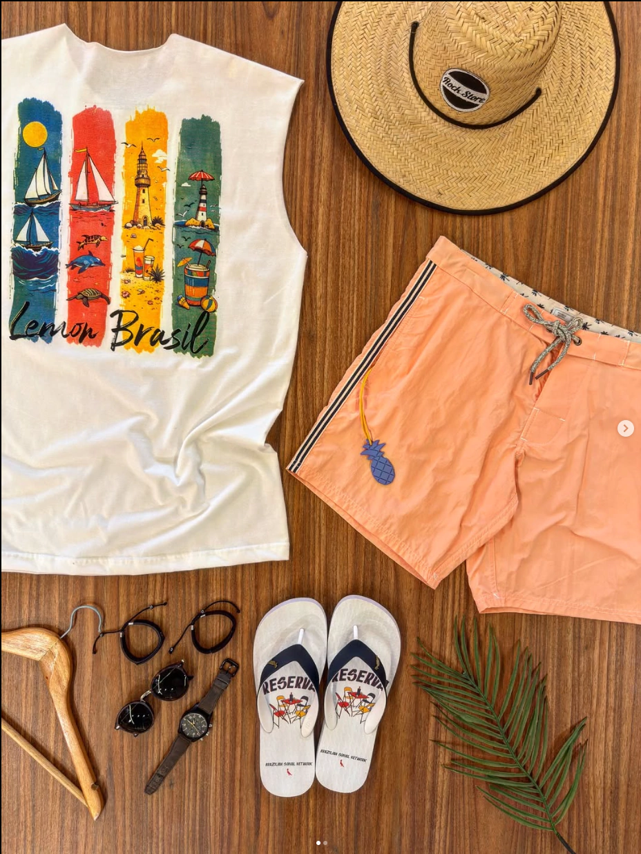 Short Paraty Pineapple Coral #