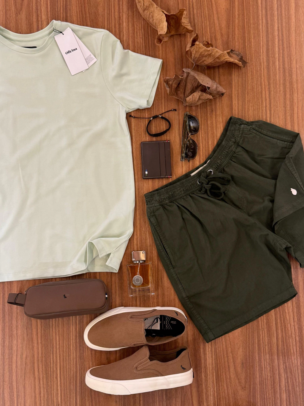Camiseta pima piquet Oficina verde menta