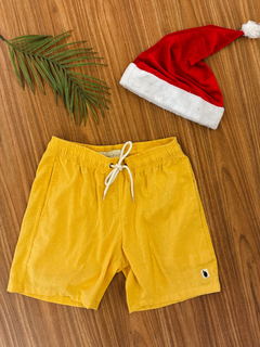 Short linho Lemon amarelo canário