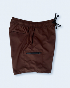 Short cargo bolso ziper chocolate na internet