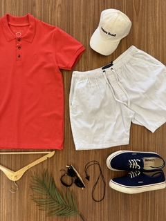 Camisa gola polo Lemon Brasil coral - comprar online