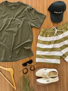 Beach Short Lemon listrado verde - comprar online