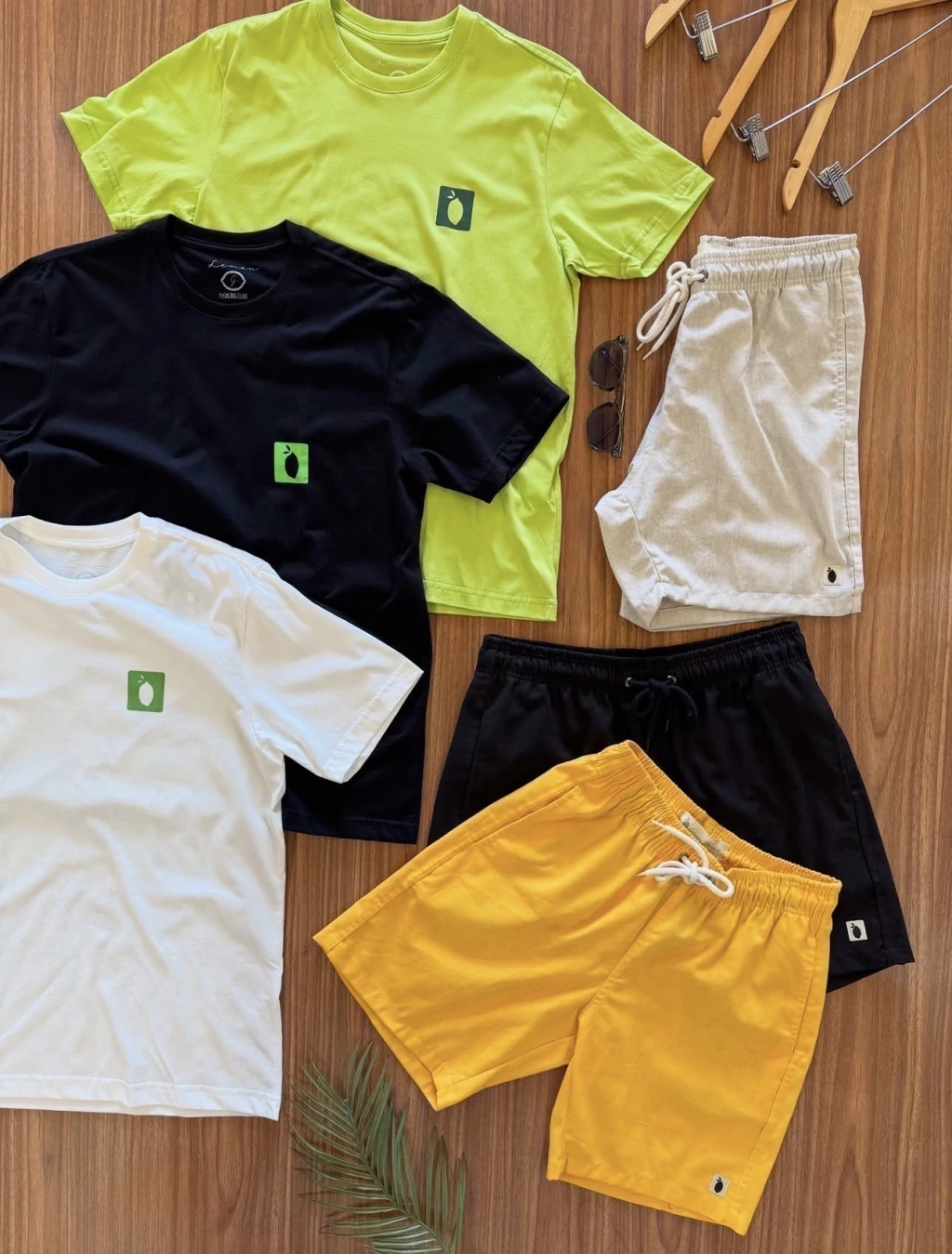 Super combo 3 T-shirt e 2 shorts de linho