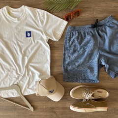 Short veludo Lemon Azul