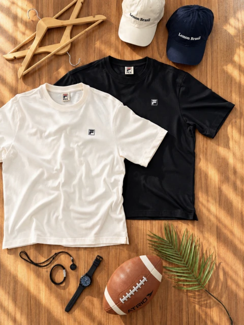 Camiseta Masculina Over Box Soft Blend Fila PRETA