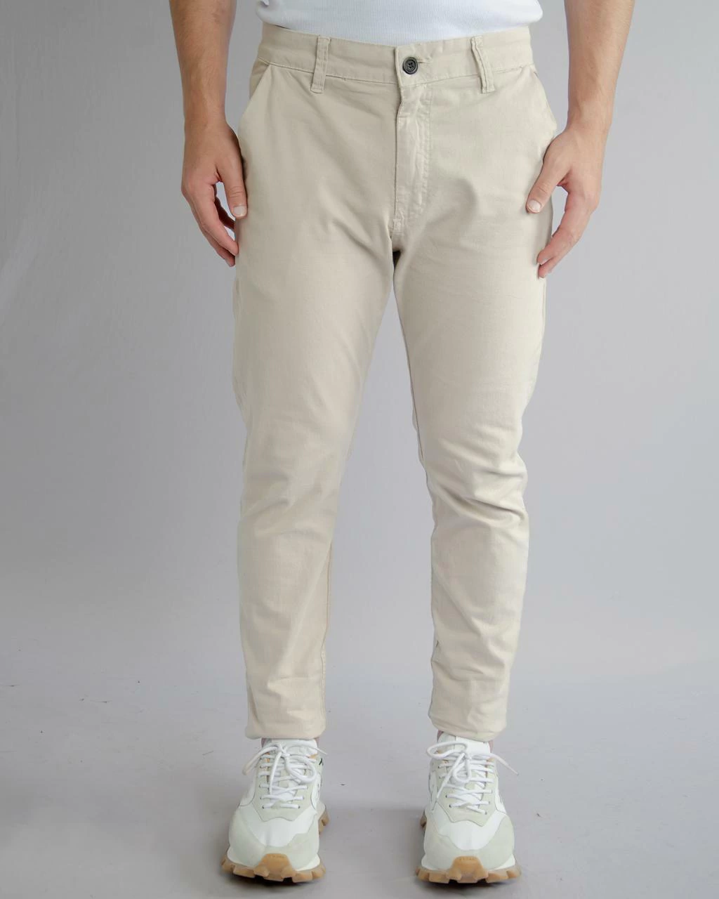Calça Chino com elastano Lemon Brasil bege