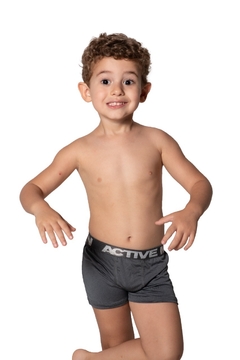 CUECA BOXER INFANTIL MICROFIBRA COM COS