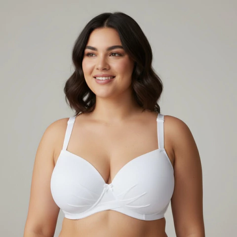 SUTIÃ PLUS SIZE BASE CRUZADA REFORÇADO, EFEITO UP, COM BOJO. - comprar online