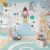 Papel de Parede Infantil de Astronauta e Foguete