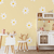 Papel de Parede Boho Flor de Margarida Branca fundo Bege Pastel - PP Nº102 - loja online