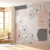 Papel de Parede Floral Delicado Rosa e Cinza