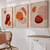 Kit 3 Quadros Decorativos Boho tons de vermelho - comprar online