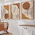 Kit 3 Quadros Decorativos Boho Abstrato Floral - comprar online