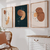 Kit 3 Quadros Decorativos Boho flores abstratas - comprar online