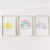 Kit de 3 Quadros Decorativos Infantil de Sol e Arco Íris - Studio Bizzu - comprar online