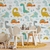 Papel de Parede Infantil de Dinos Coloridos Escandinavos - PP Nº64