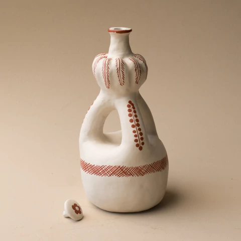 Escultura 3 Alças em Cerâmica do Jequitinhonha