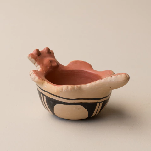 Petisqueira Bicho em Cerâmica Indígena - Etnia Waujá