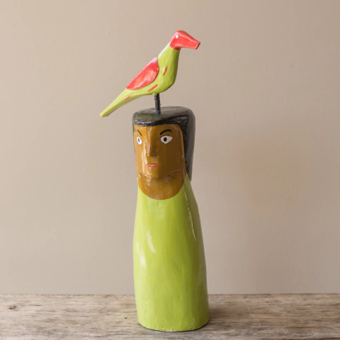 Cabeça com pássaro - Cícero