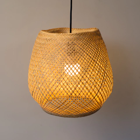 Luminária em Fibra Natural de Arumã - Etnia Baniwa