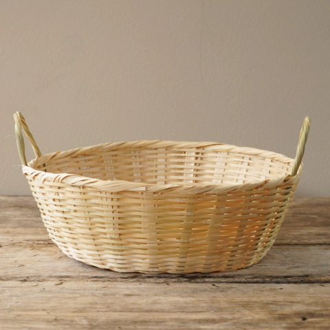 Cesto Redondo em Fibra Natural de Bambu