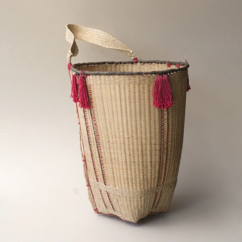 Cesto Indígena em Fibra de Buriti - Etnia Kayapó