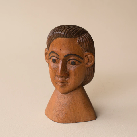 Cabeça em Madeira Masculina