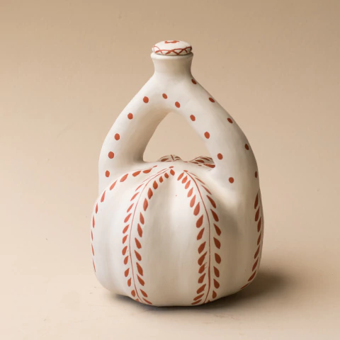 Escultura 2 Pescoços em Cerâmica do Jequitinhonha