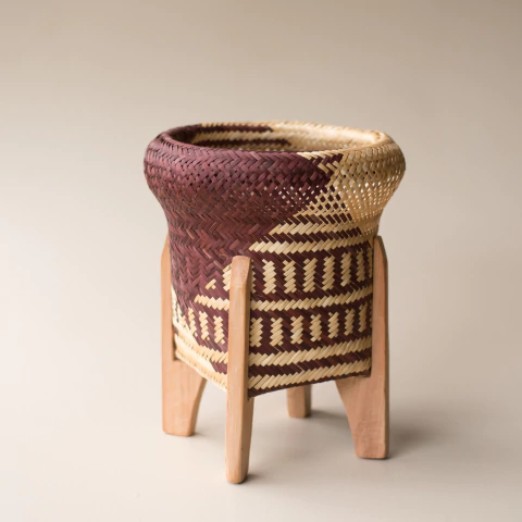 Cesto Indígena em Fibra Natural