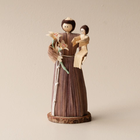 São José em Fibra Natural de Palha de Milho