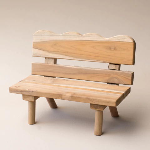 Miniatura Banco de Roça em Madeira